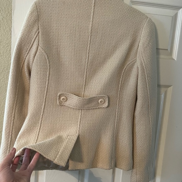 Excellent Condition Womens BP Woven Peacoat size Large colors light cream&tan - Picture 5 of 13